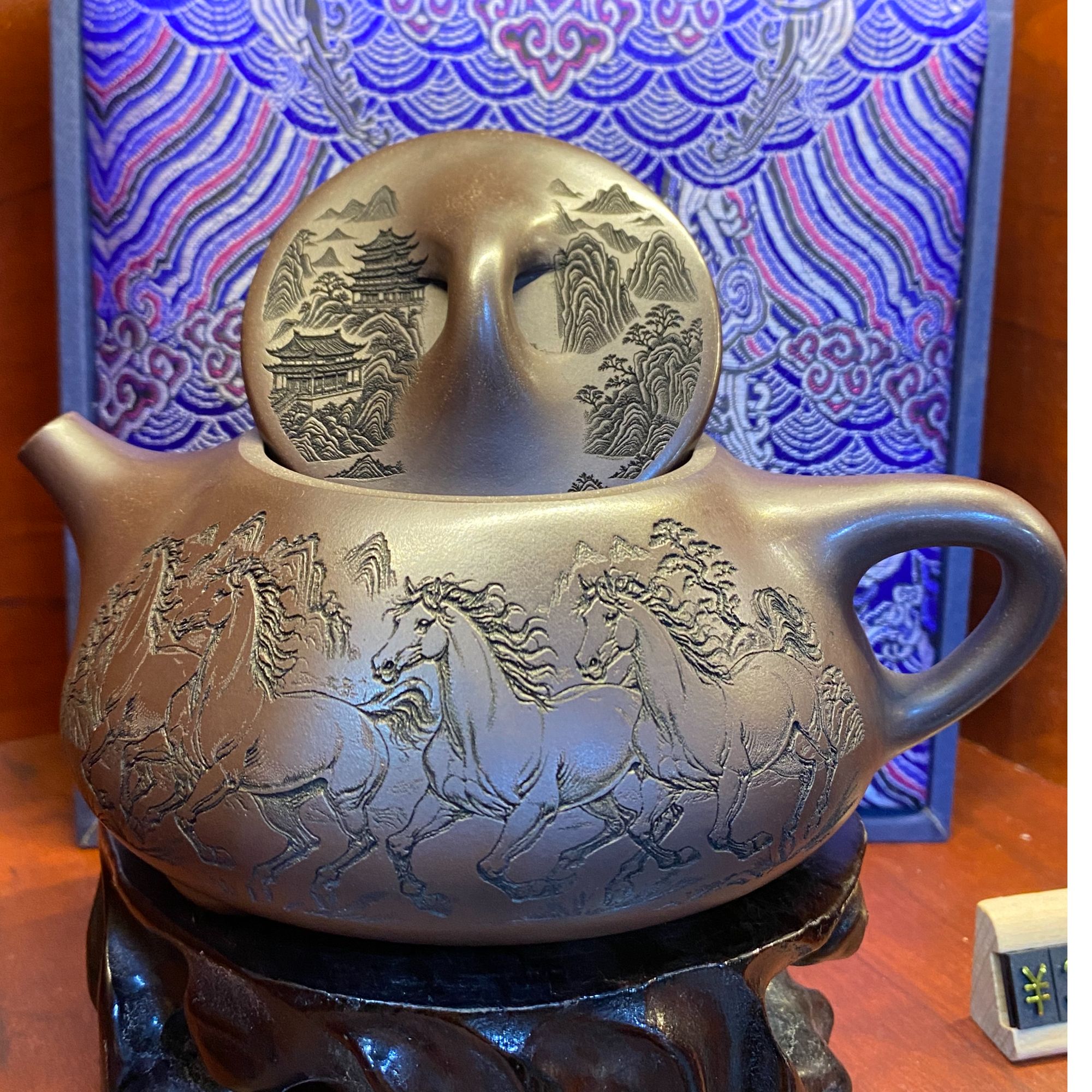 （大小姐专属）大品马到成功石瓢 赤龙血砂紫砂壶