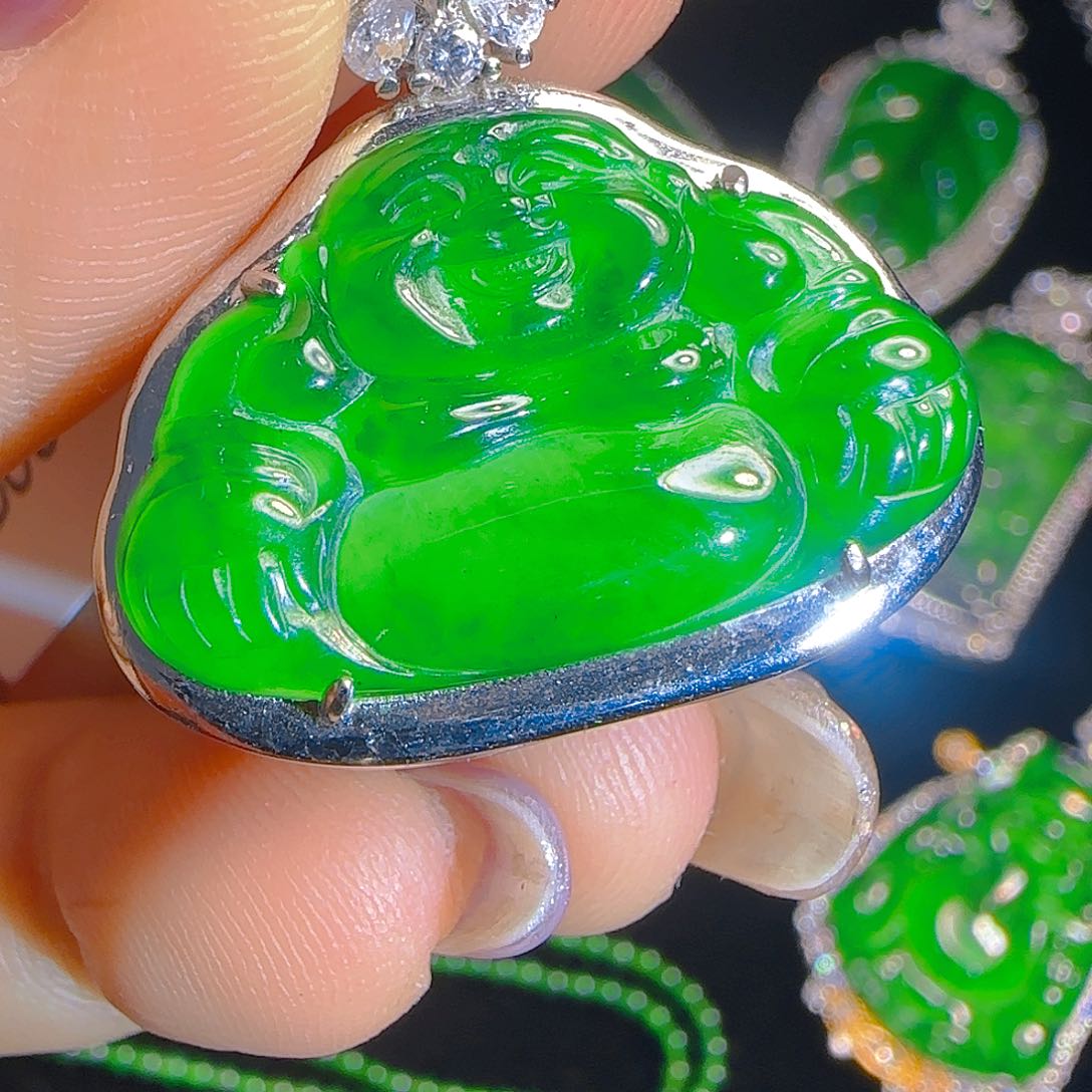 翡翠吊坠(赠链)银S925镶嵌