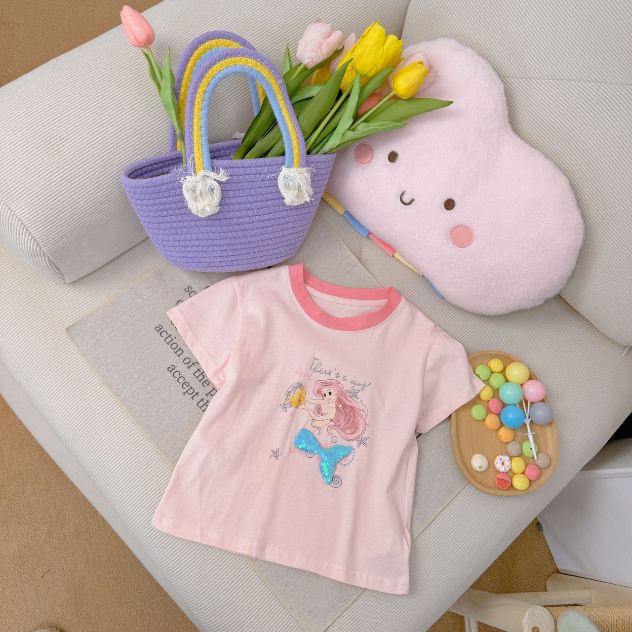 【新疆包邮】新款卡通可爱糖果色夏季半袖