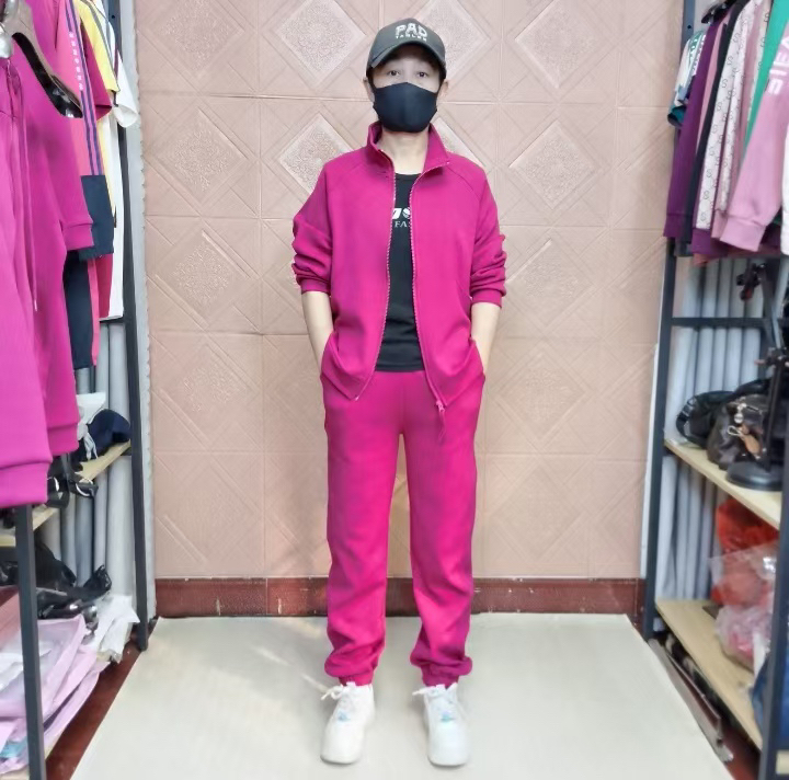 不加绒全拉链运动套装春季运动套装时尚女士潮流休闲显瘦