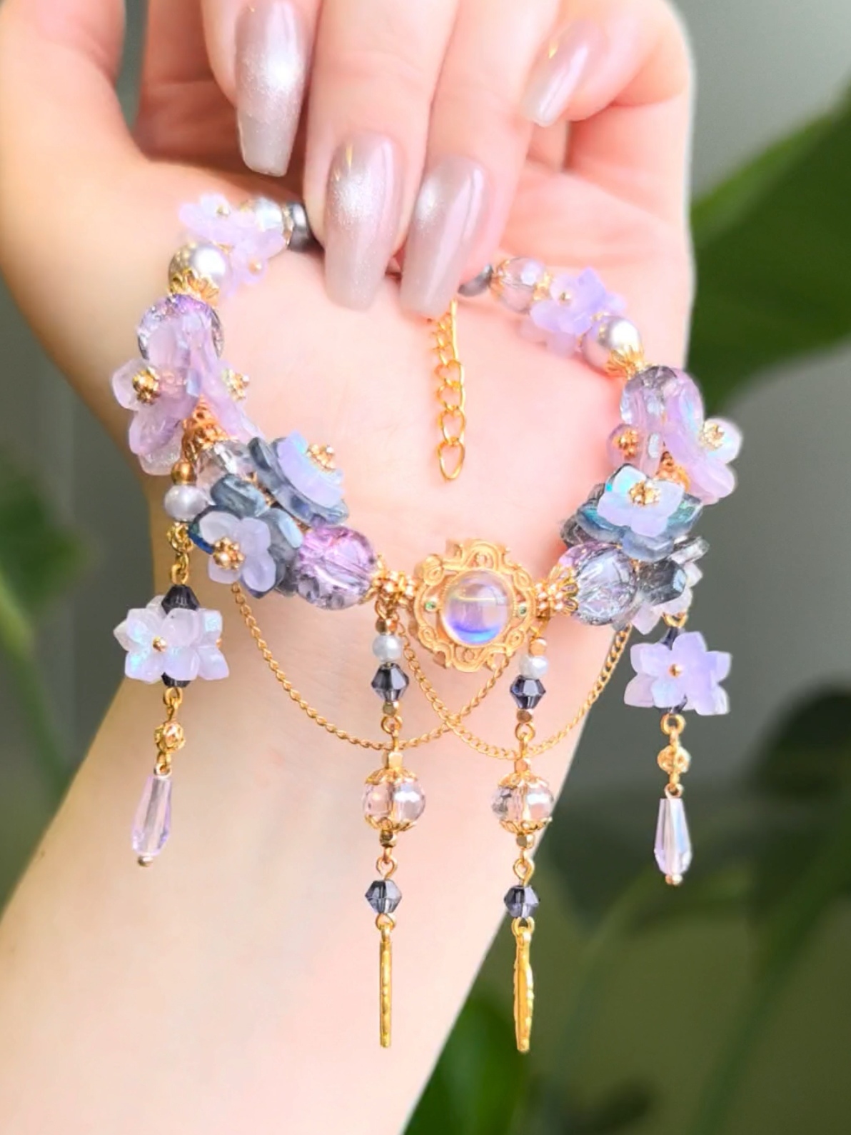 〔颠叁儿〕重工琉璃花手环饰品  创意礼物