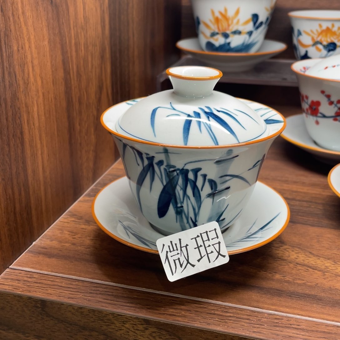 微瑕釉下彩纯手绘