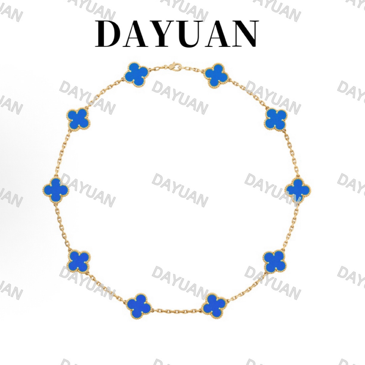 合金项链 合金项链锁骨链V金3.0版本四叶草猴头系列高定十花项链