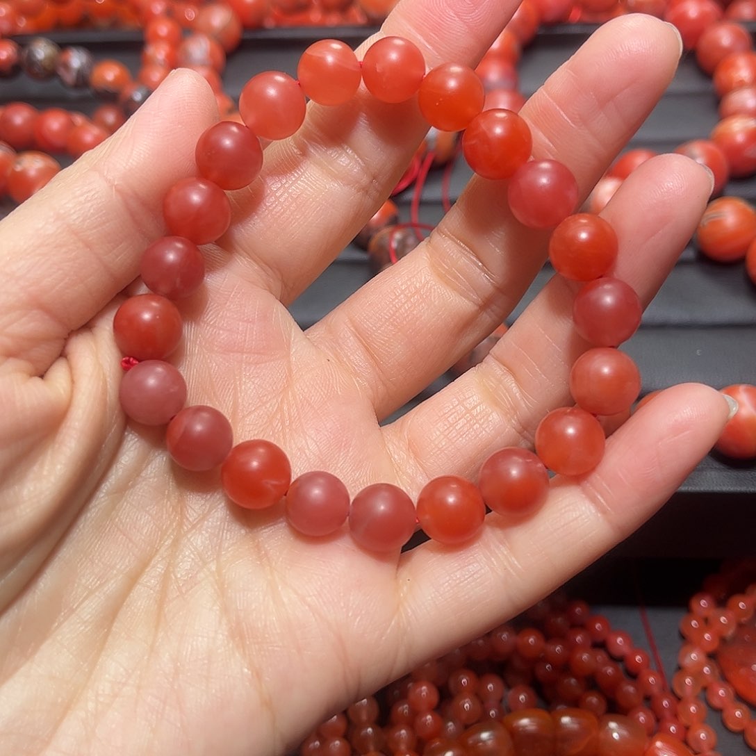 南红玛瑙手链未镶嵌