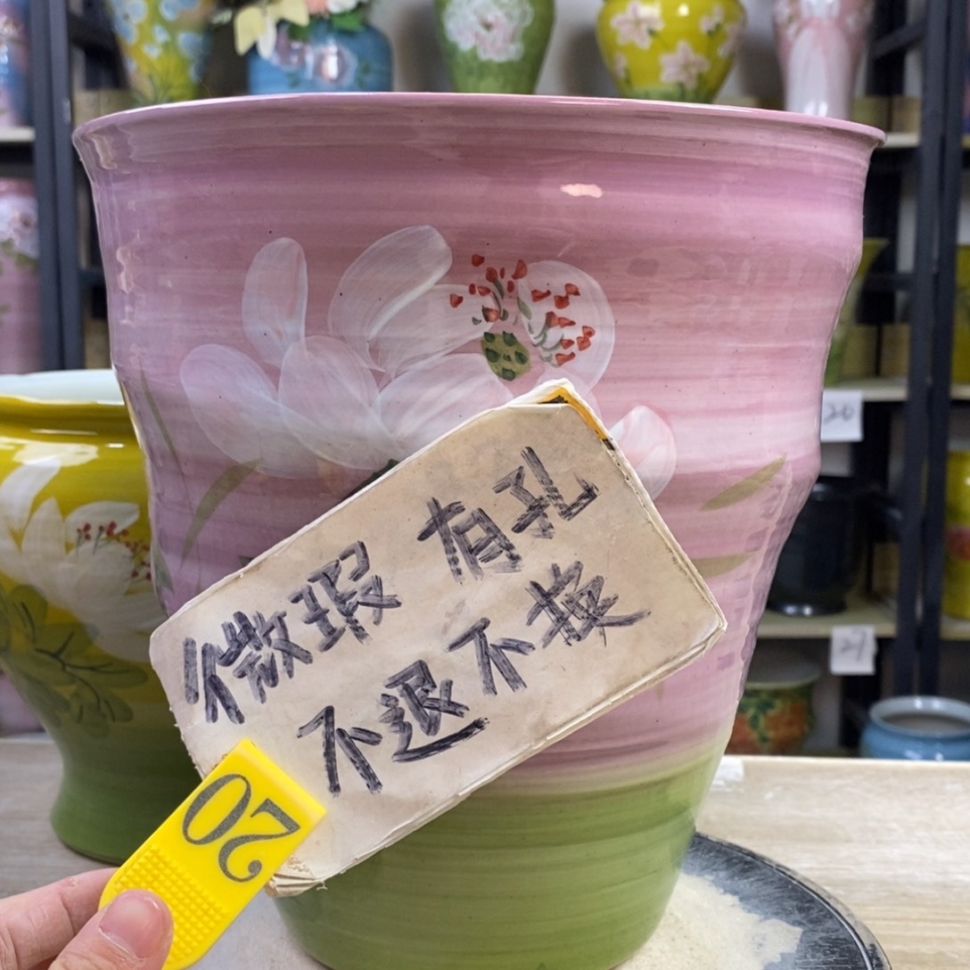 景德镇手工手绘陶瓷花盆