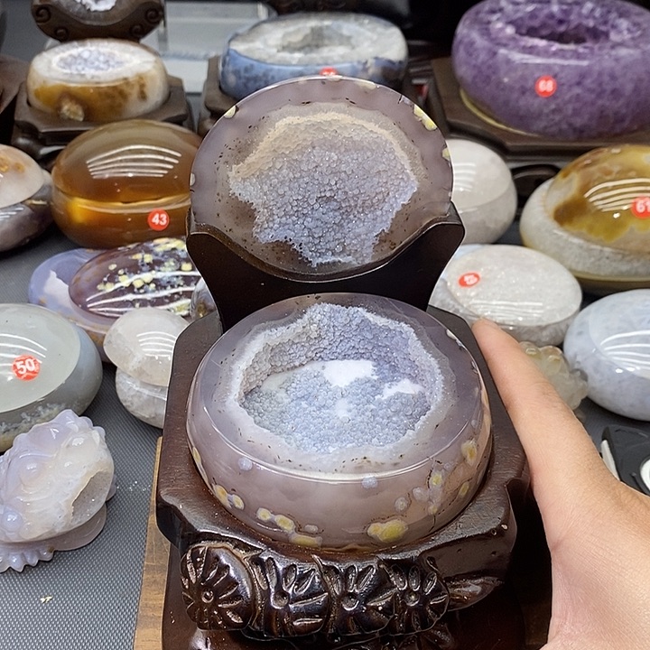 未镶嵌摆件紫晶聚宝盆