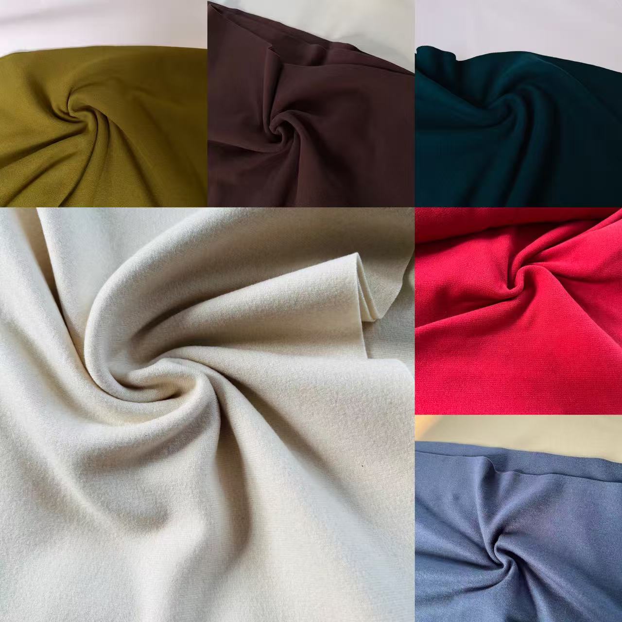 高弹力双面澳绒布料冬季保暖奥绒打底衫内衣服装面料280克