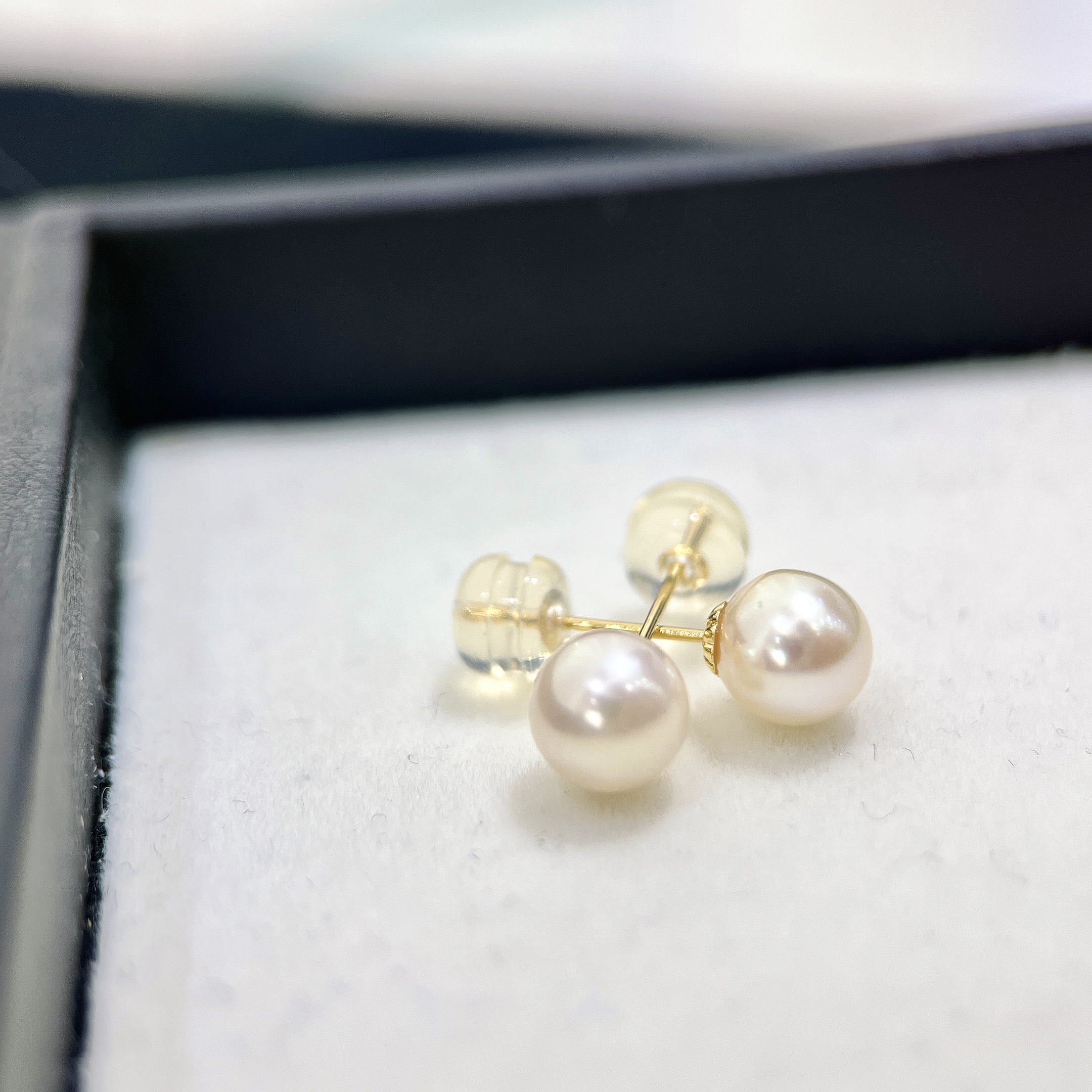 天然珍珠 海水akoyaK金素钉 6-7MM R291