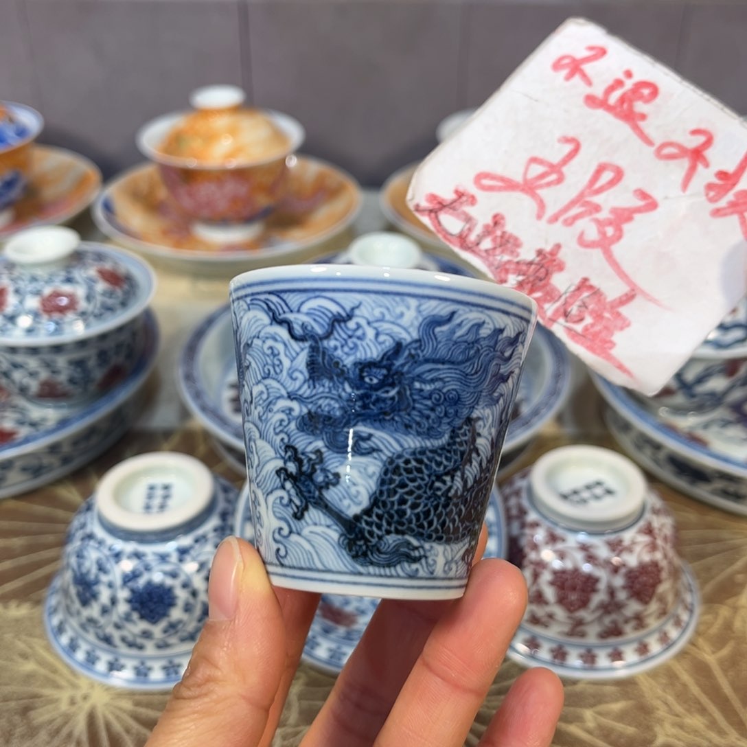 手绘仿明淡海水二代龙可乐杯