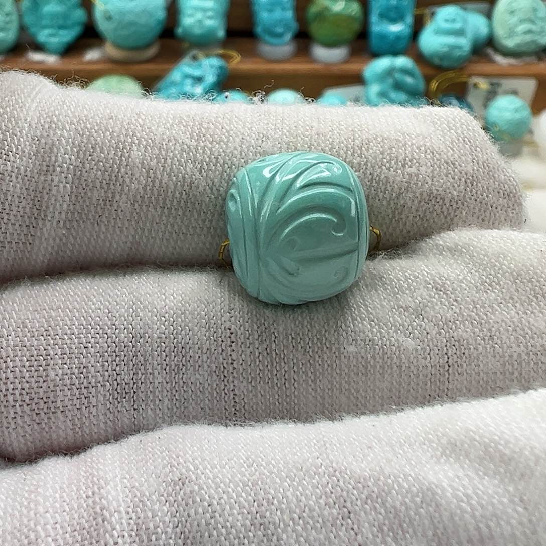 绿松石博古珠 未镶嵌