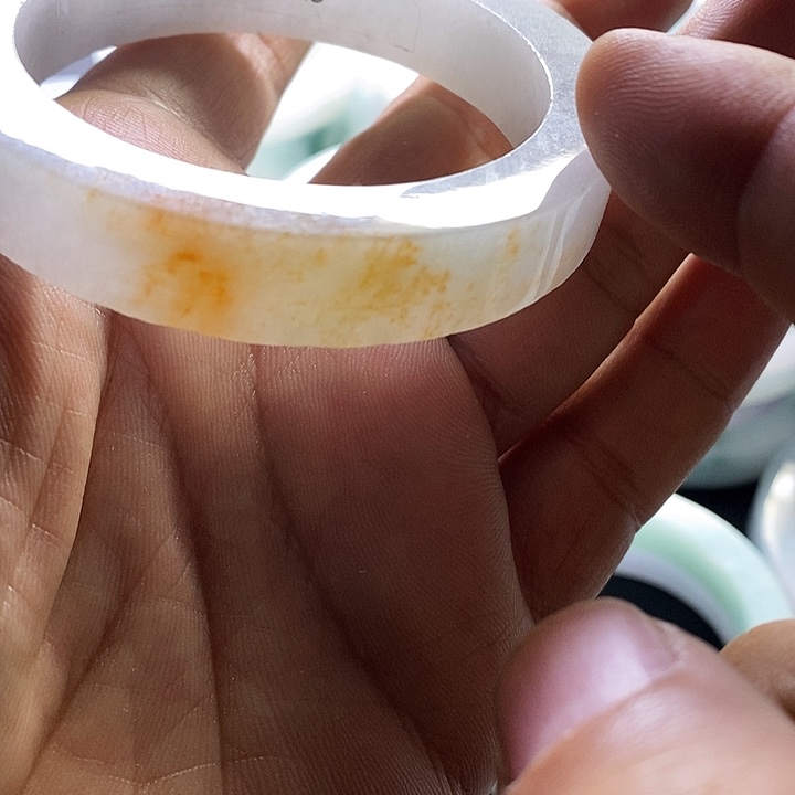 蓉***装定制翡翠未镶嵌A翡翠手镯／