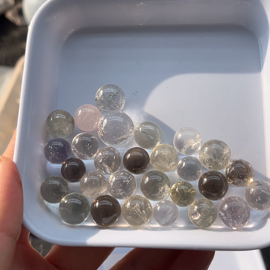 未镶嵌水晶珠宝半成品174彩球单珠