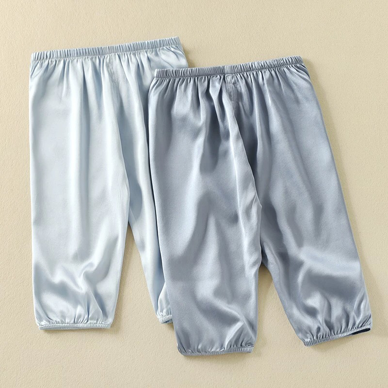 （瑕疵处理）儿童童装桑蚕丝真丝背心/套装/长裤防蚊裤