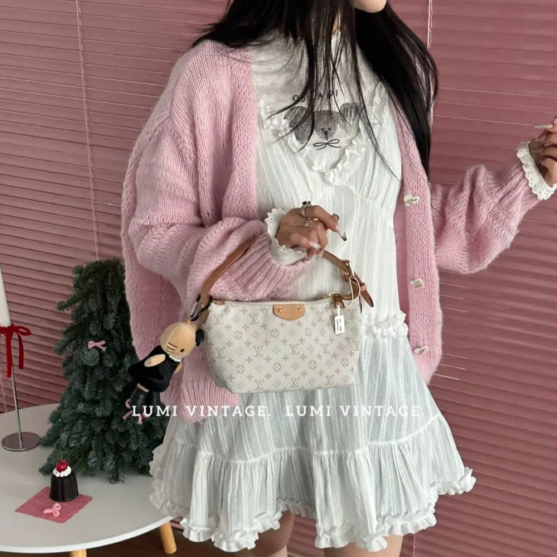 95新 LouisVuitton/路易威登 沙丘色饭盒单肩包80231009