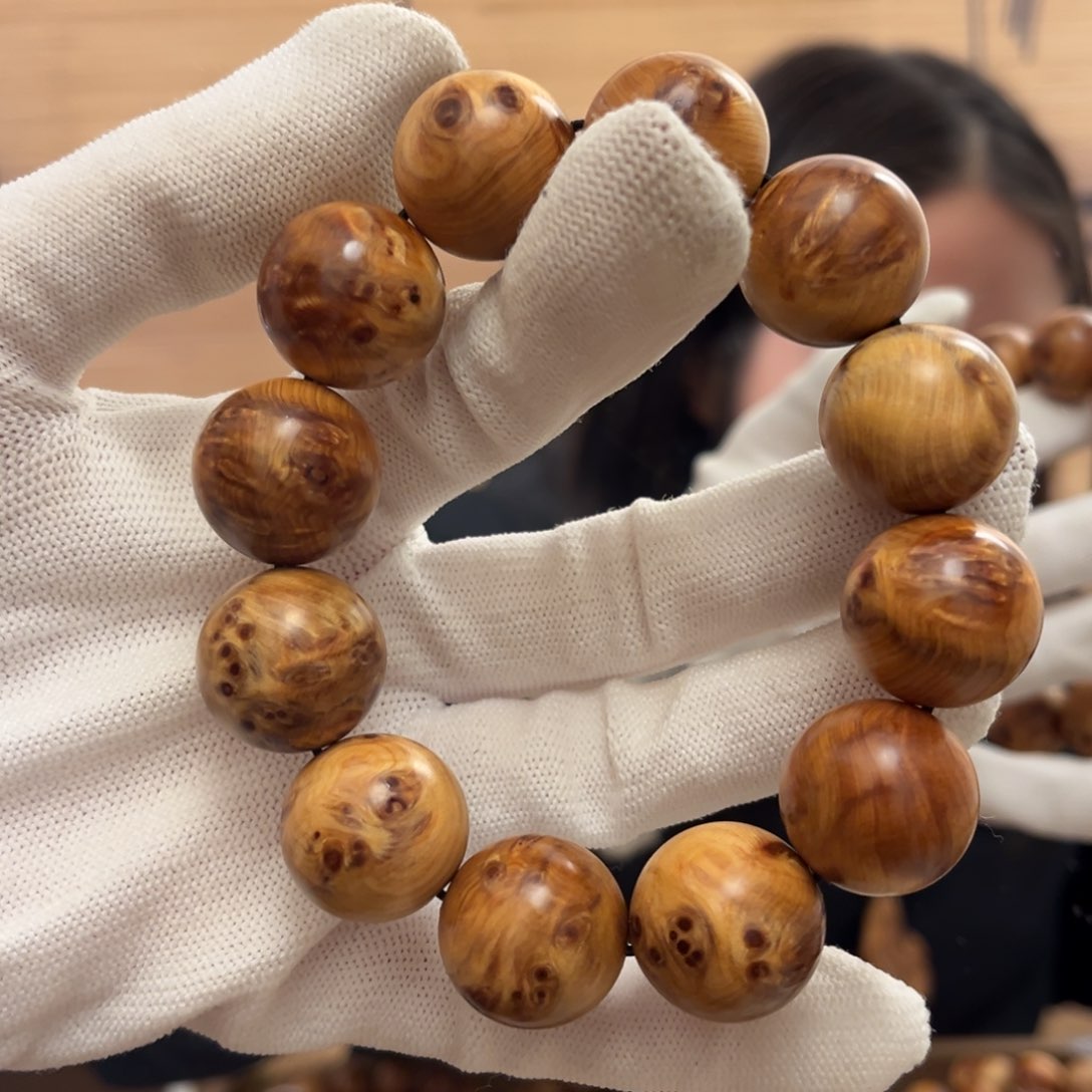 柏木（崖柏）手串/手链20陈化黑金瘤花57.6清香药香