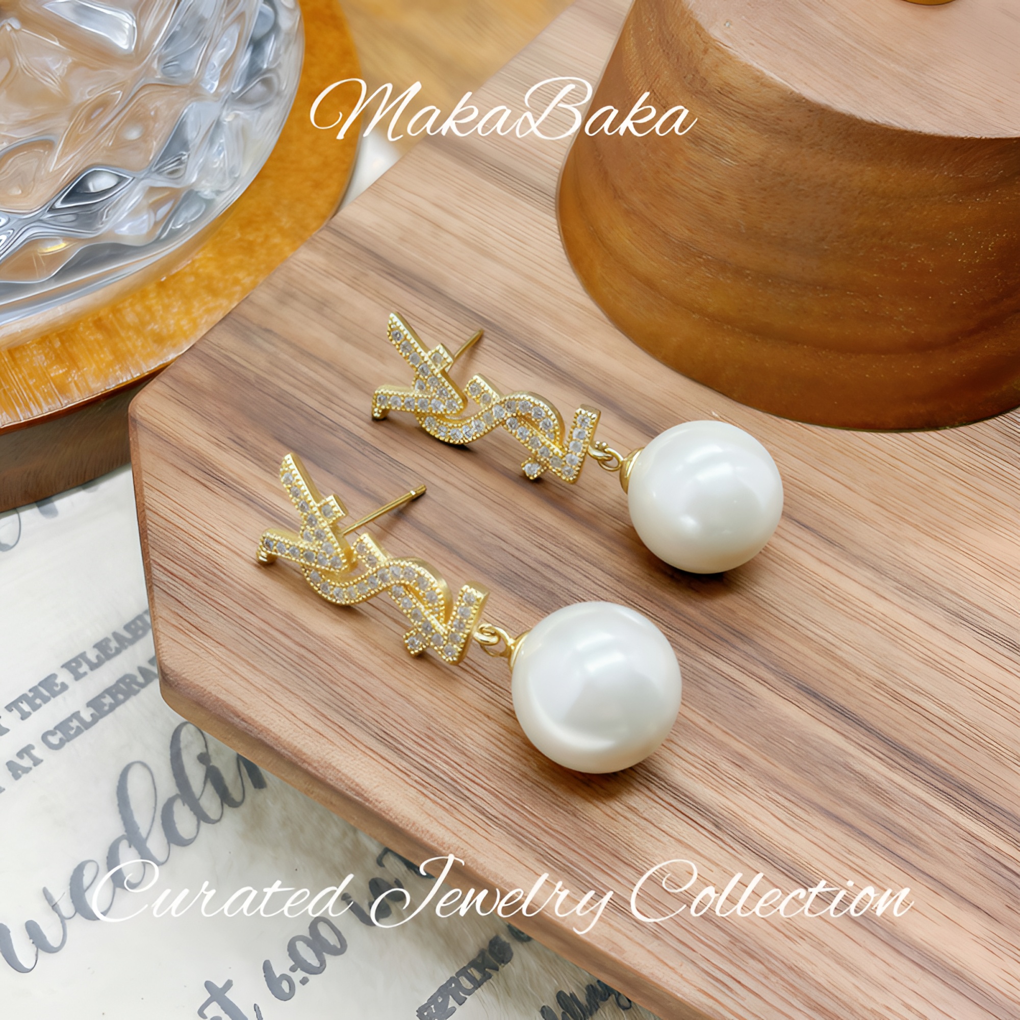 铜合金耳饰 镀K金925银针 高级感大牌既视感VSL耳钉气质仙女必备