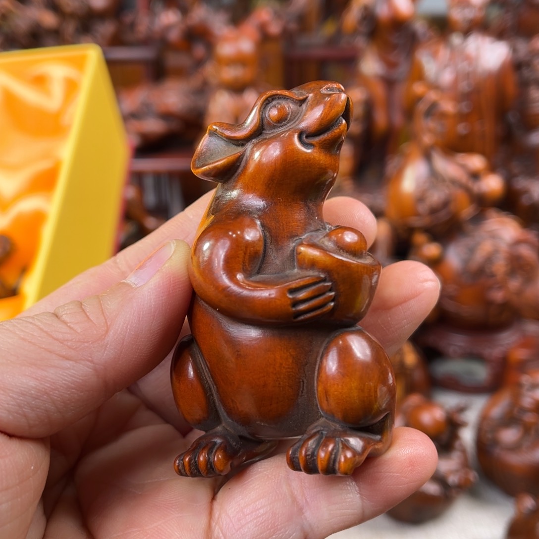 黄杨木黄杨木雕刻艺术 鼠