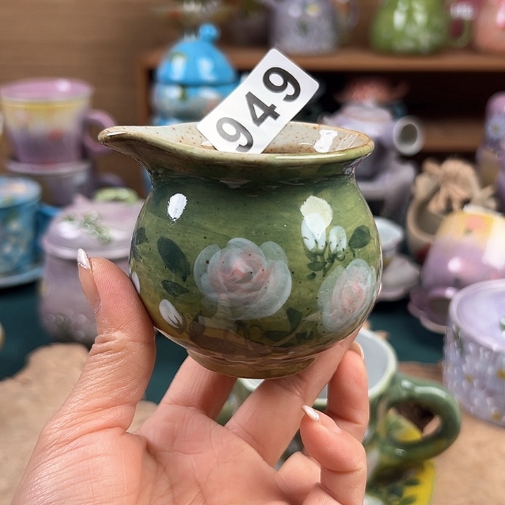 杯兜**白景德镇陶瓷手绘作品949