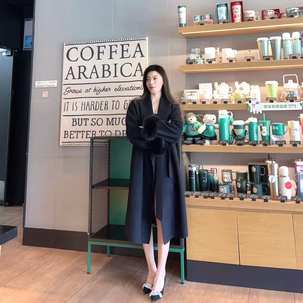 【月月】加厚可拆卸内胆中长款冬季慵懒风气质百搭女毛呢羊毛大衣