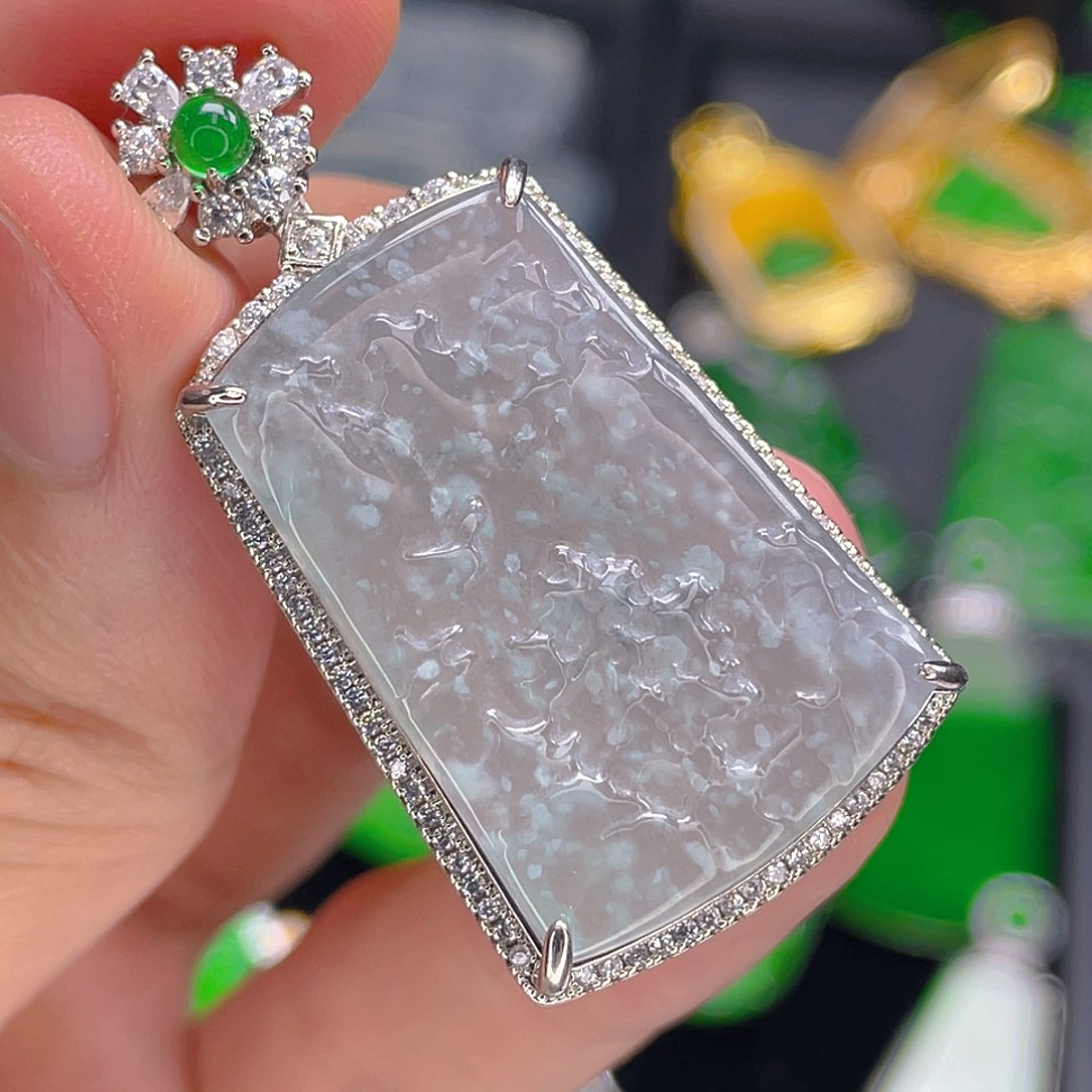 翡翠未镶嵌吊坠(不含链)