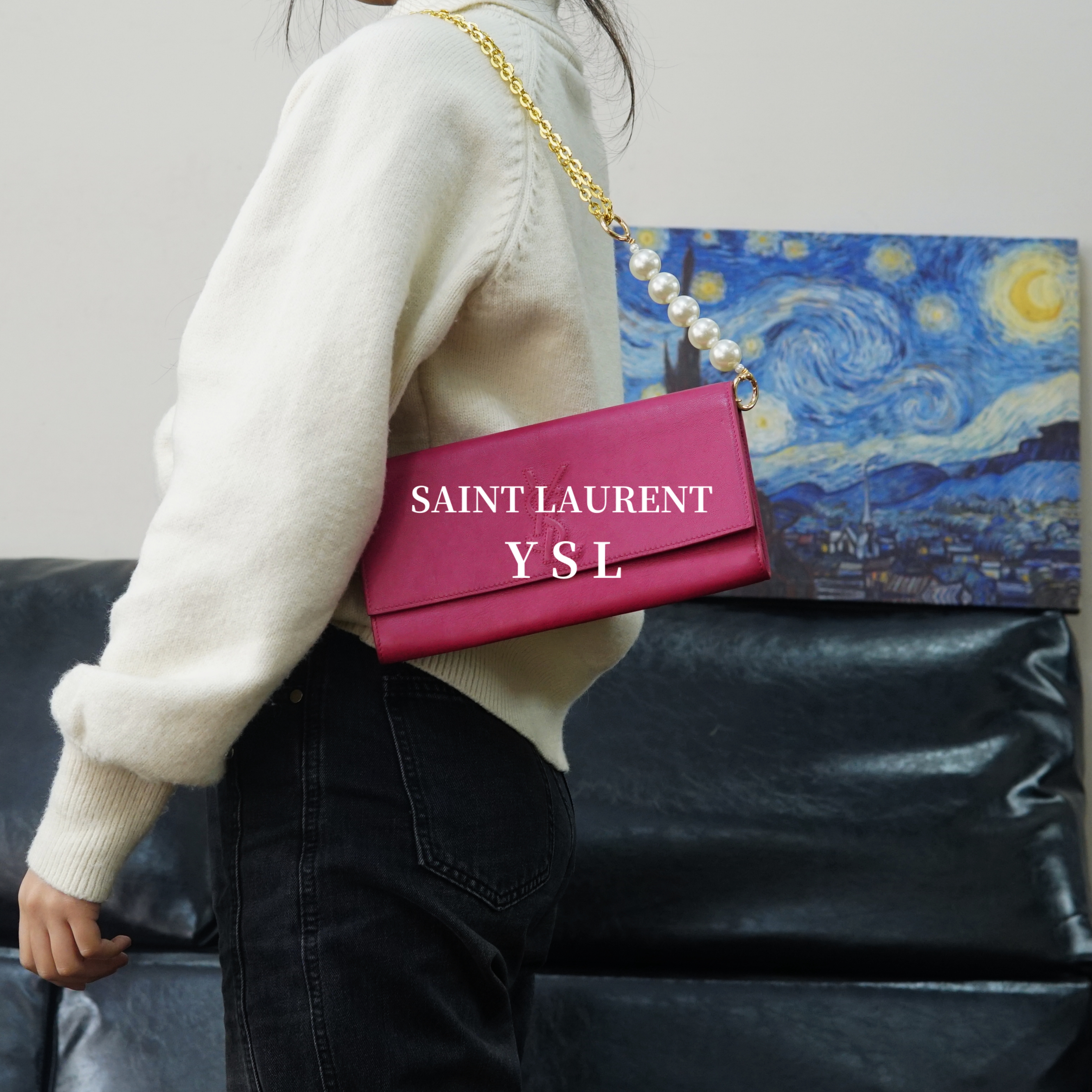 95新 YSL/圣罗兰 单肩链条包/HD01621036/1036