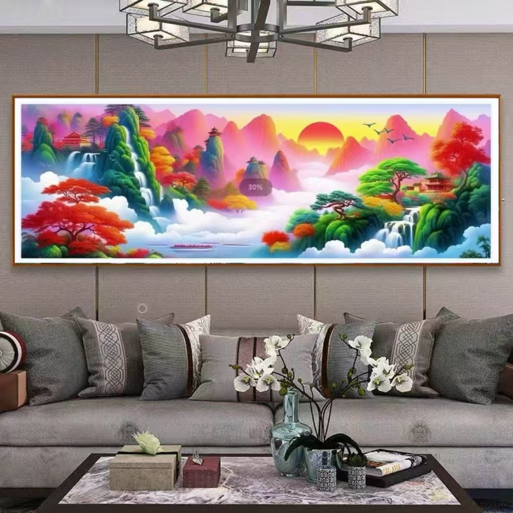 手工成品3米鸿运八方财t2854