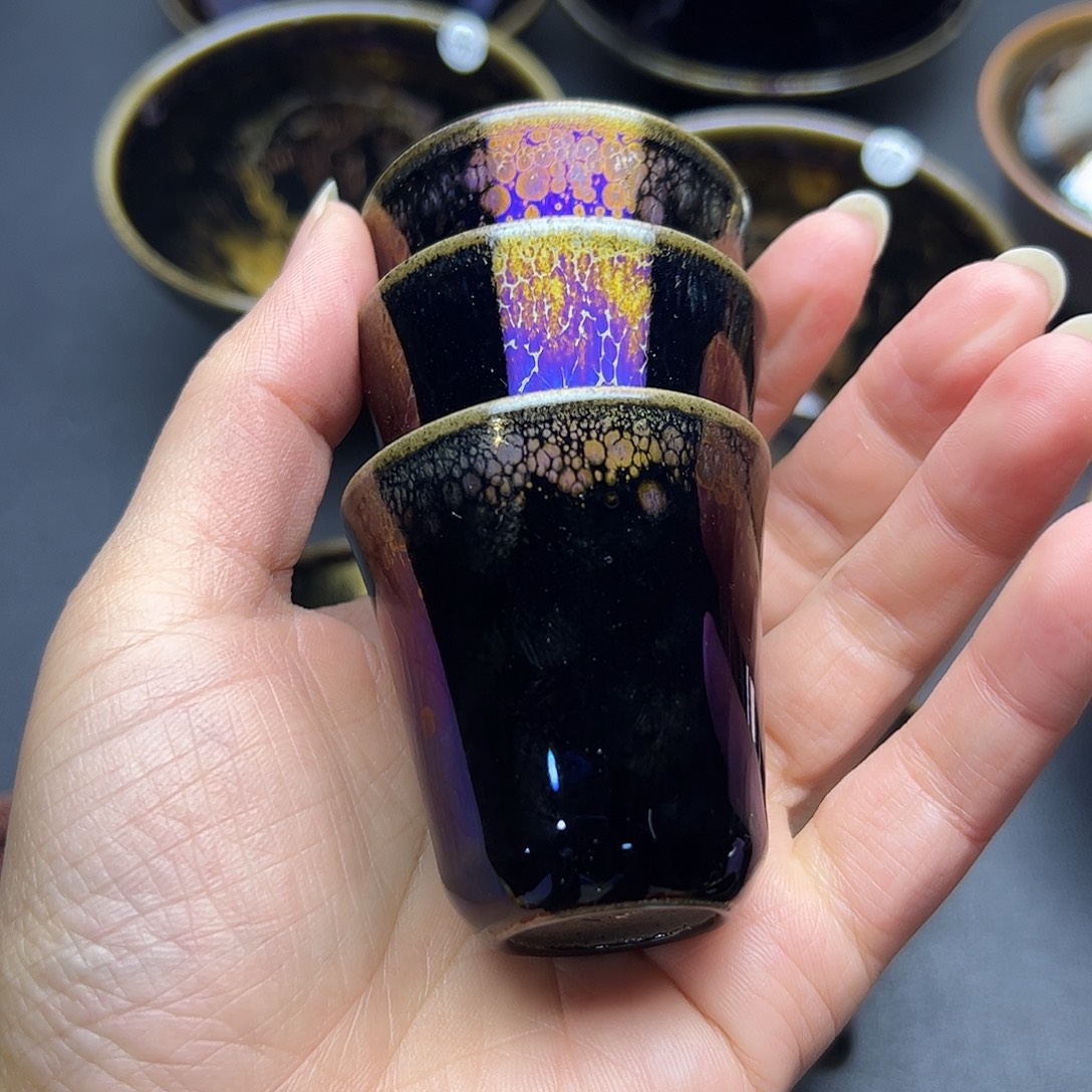 茶盏建窑建盏这人杯微瑕