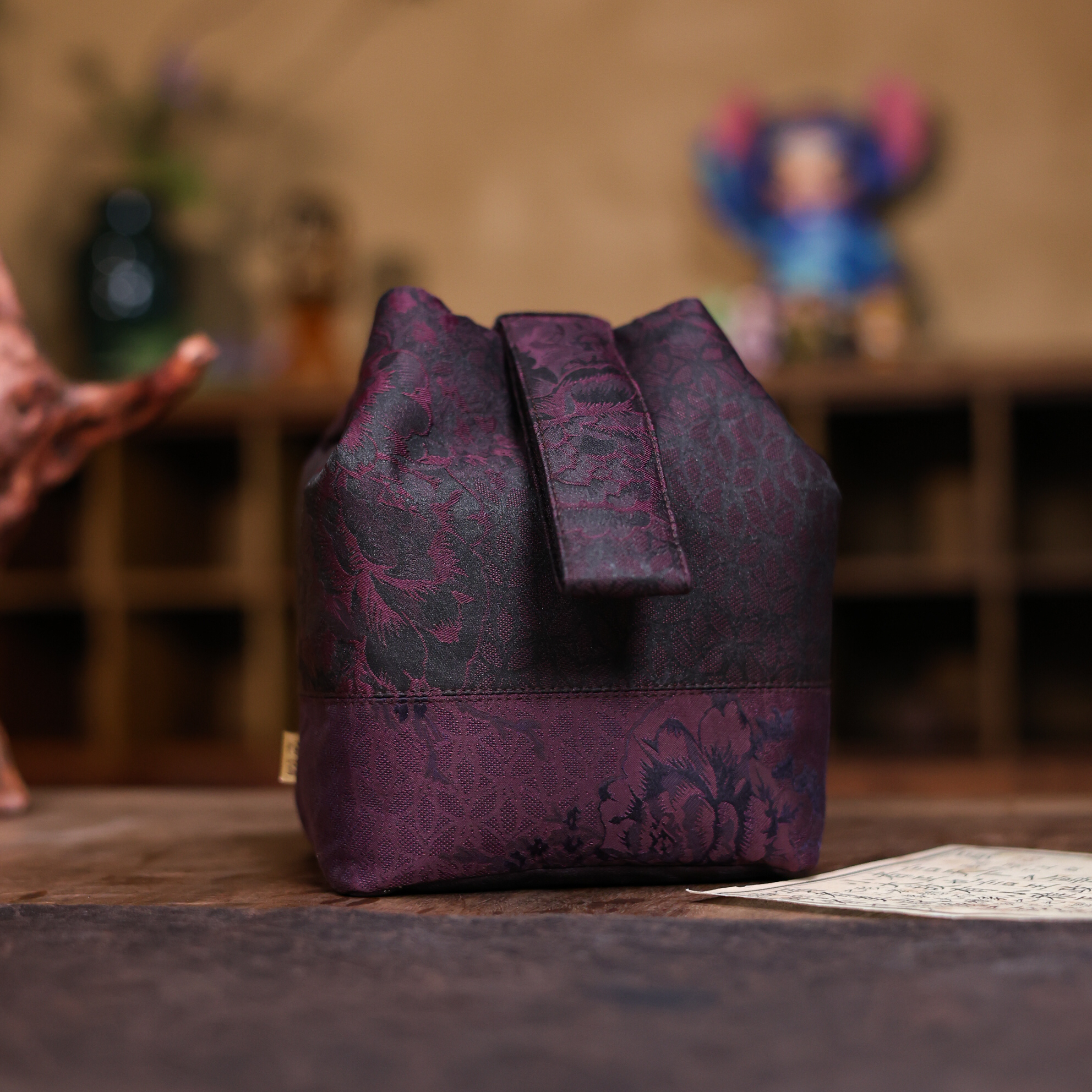 【三山拙垆】【魏紫牡丹】双拼 中号在野茶事包 茶包袋（慢蓝S187