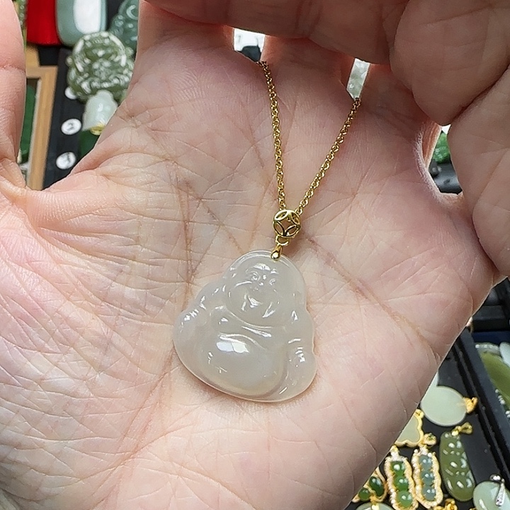 吊坠(赠链)银S925镶嵌和田玉