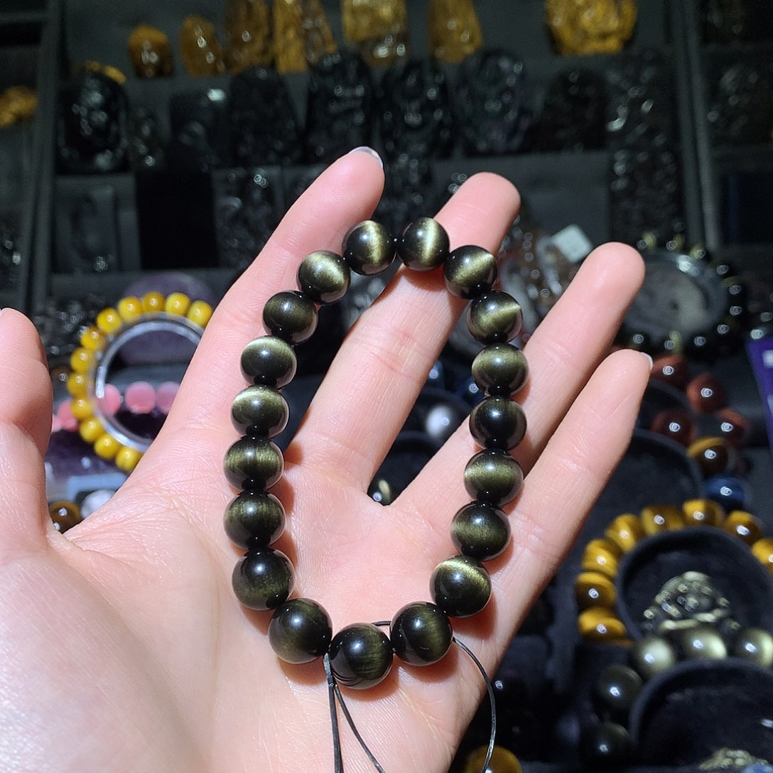 黑曜岩手链未镶嵌臭*