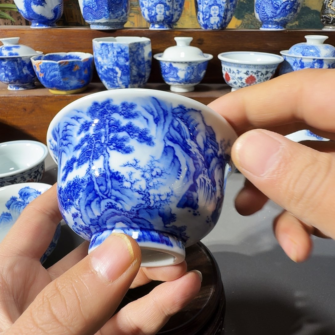 彪***~泥塑主人杯手工手绘