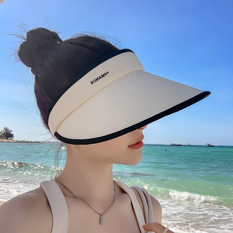 【新商福利】夏季遮阳帽空顶帽大帽檐空顶uv防晒帽女遮脸太阳帽
