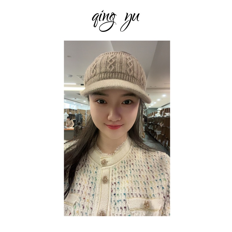 100%山羊绒百搭鸭舌帽运动可戴跑步不闷汗即透气又保暖男女皆可戴