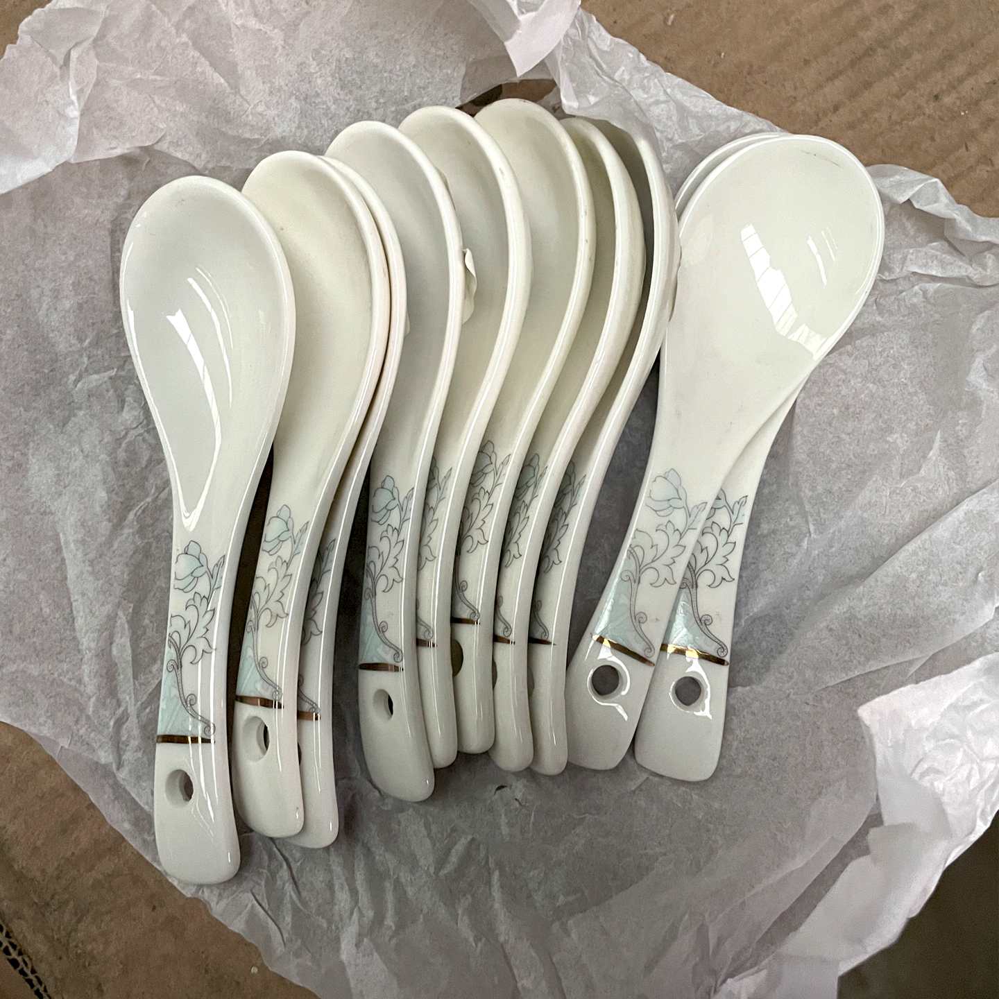 陶瓷高档小勺小调羹家用中号小勺