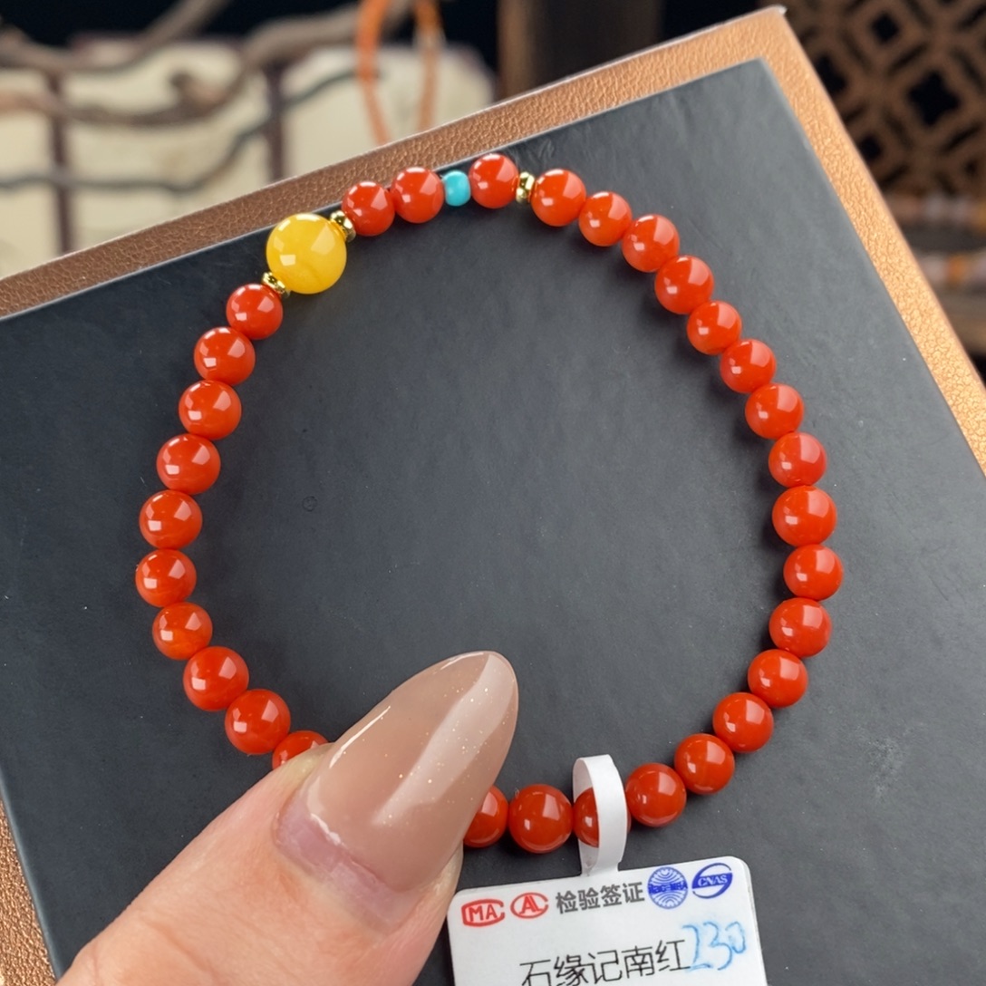 南红玛瑙未镶嵌手链