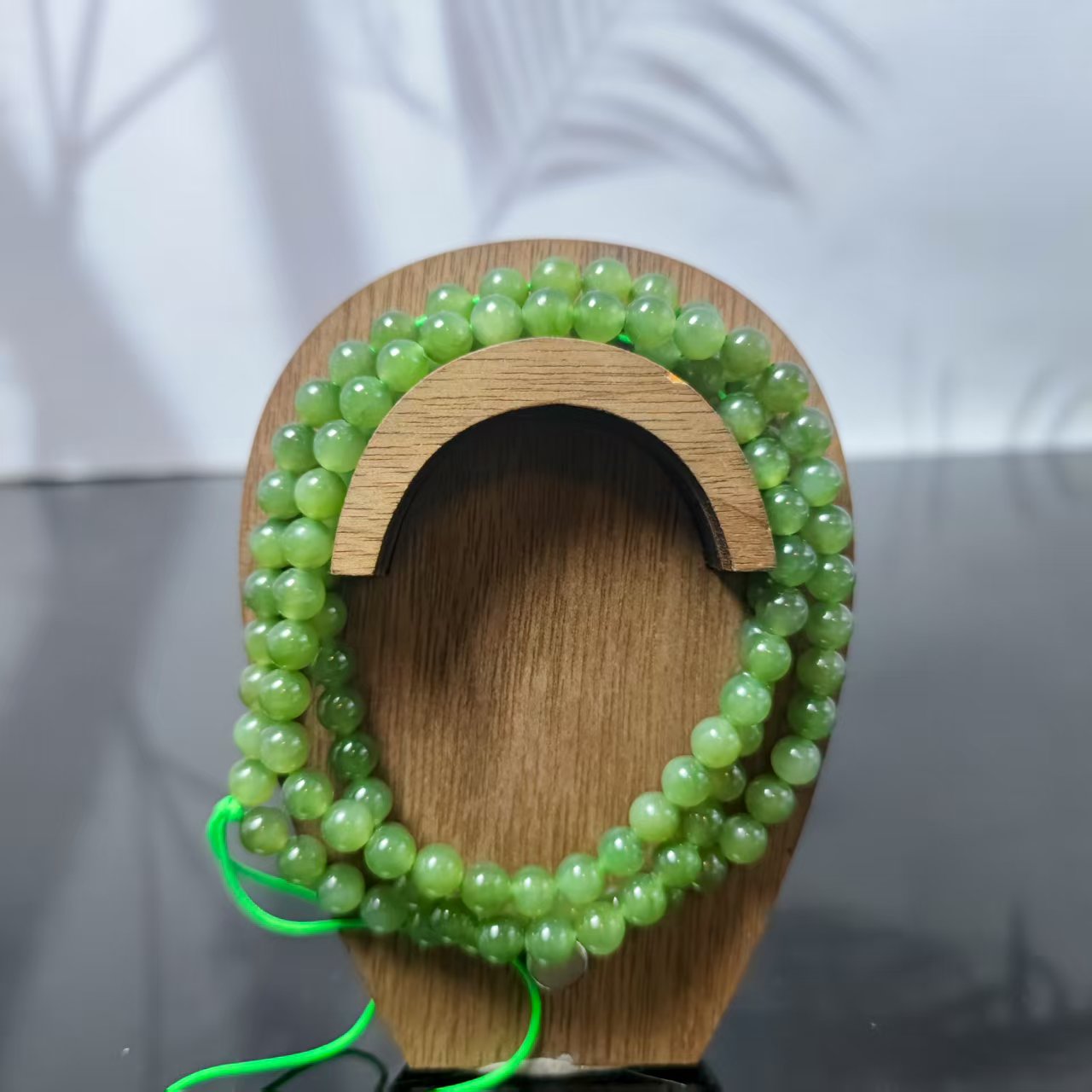 M和田玉碧玉圆珠吊坠链3669