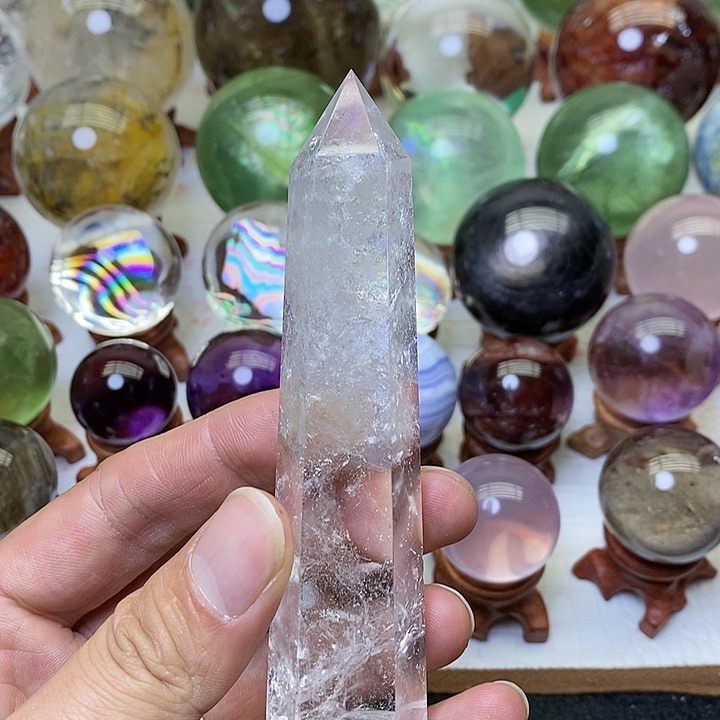 水晶白水晶柱子未镶嵌