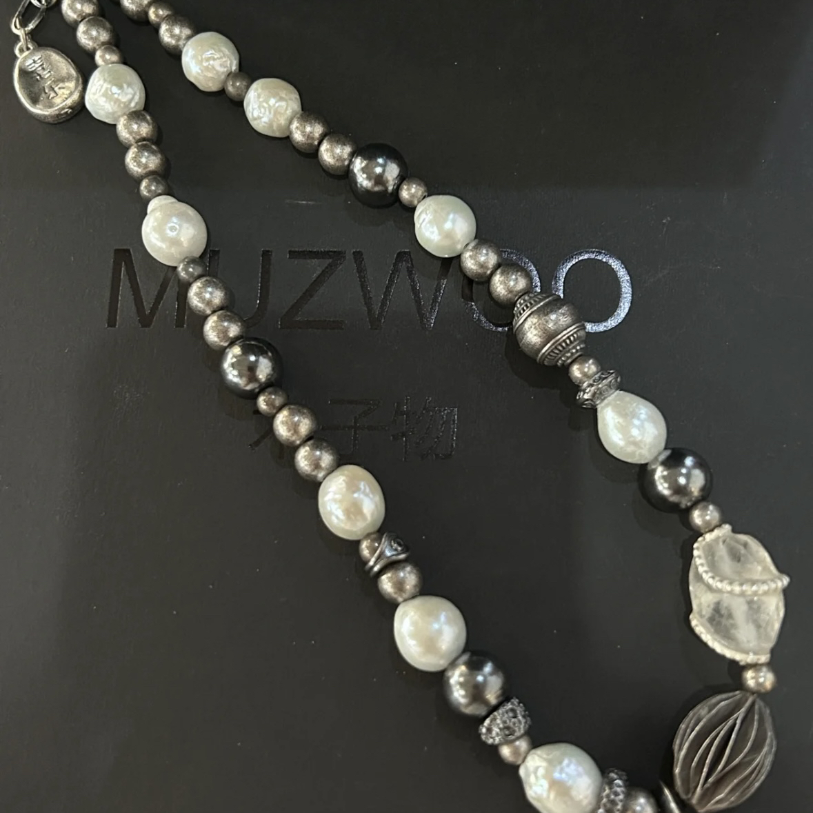 坠链均足银 木子物·海外限定系列手作足银天然多颗巴洛克项链