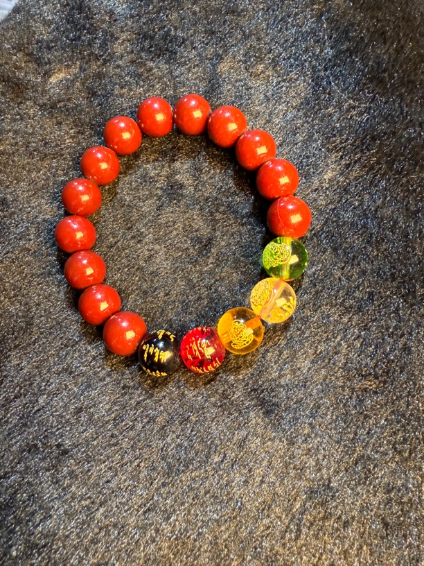 非金属玻璃手链 A01-A03五禄财神