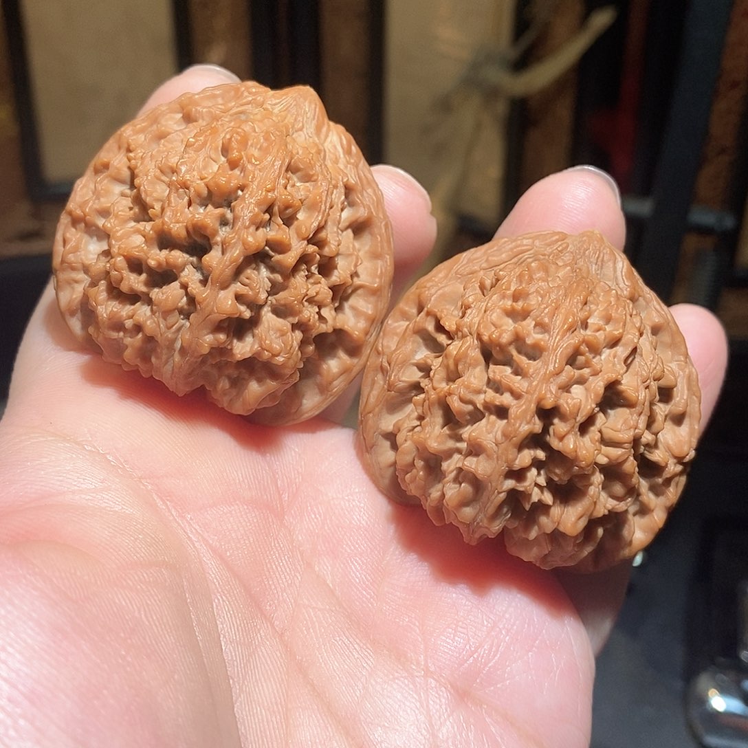 文玩核桃把件45满天星全品