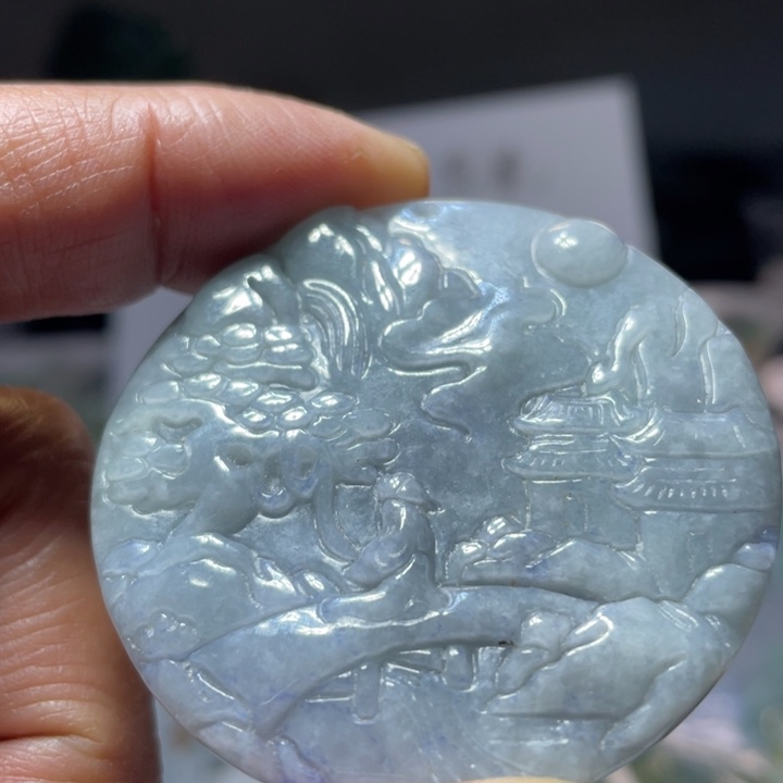 翡翠未镶嵌吊坠(不含链)