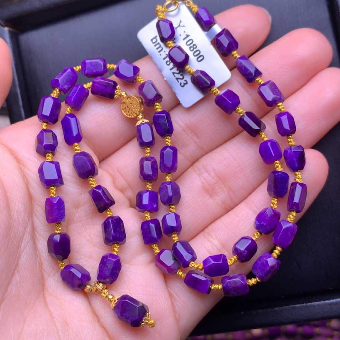 苏纪石（舒俱来）18K金镶嵌项链