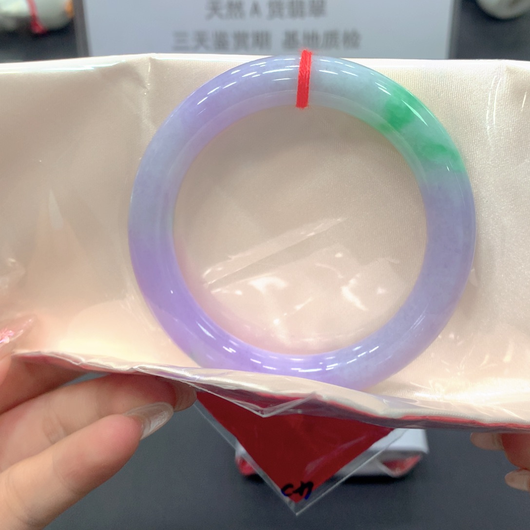 翡翠未镶嵌手镯58圆