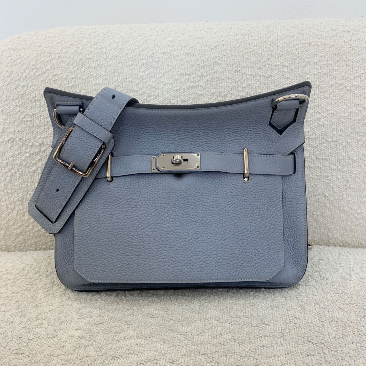 99新 Hermes/爱马仕 吉普赛 31 框Q tc皮  亚麻蓝0122m7 