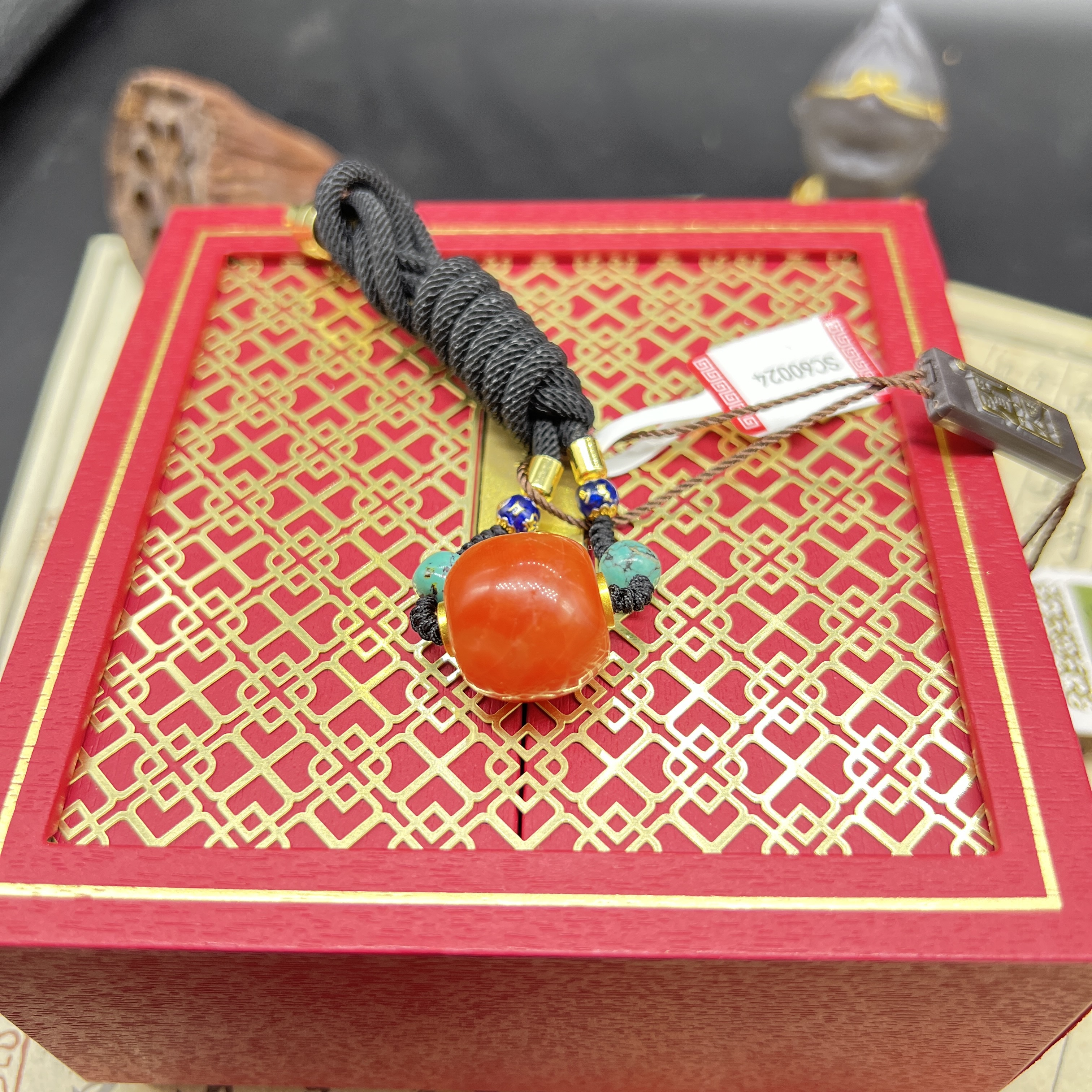 【老甘南】SC60024 精品老甘南 南红 单珠脖挂