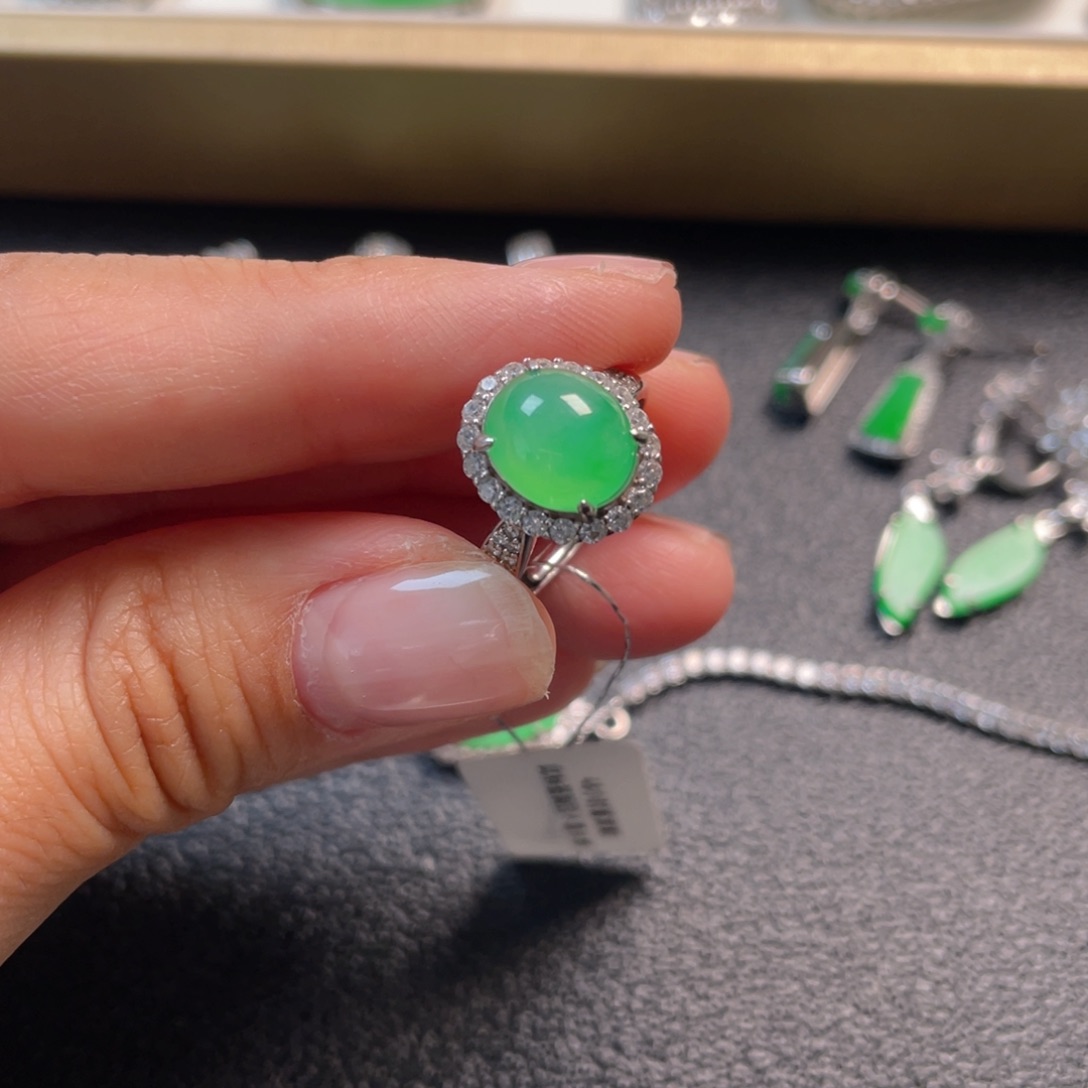 翡翠吊坠(不含链)银S925镶嵌