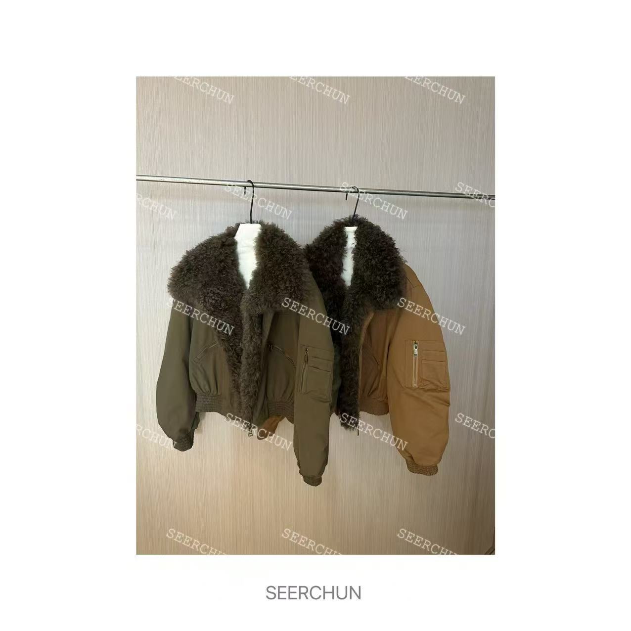 SEER CHUN“时髦秘籍”羊毛领鹅绒服 20520