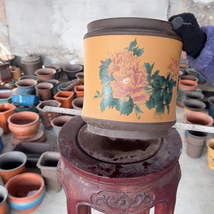 紫砂紫砂花盆口径