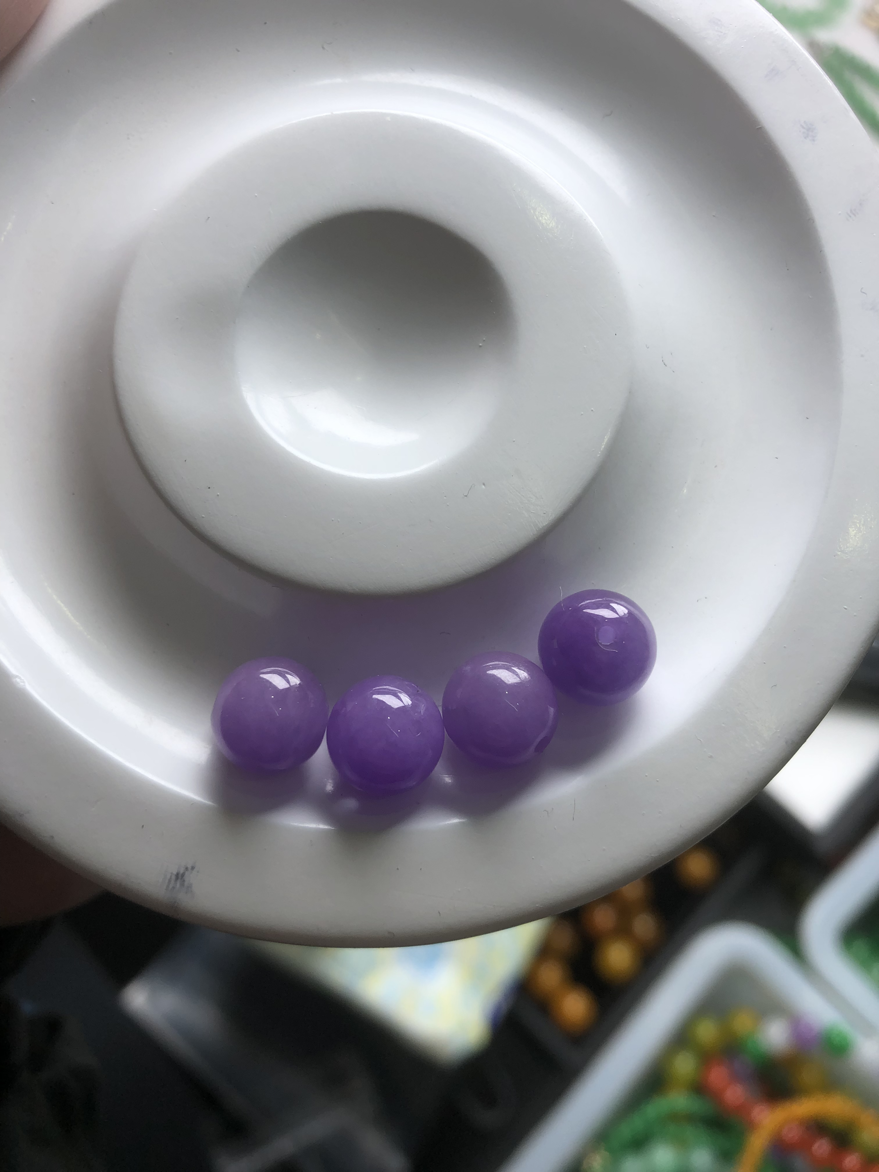 缅A紫翡卡12+散珠一颗可做手链项链