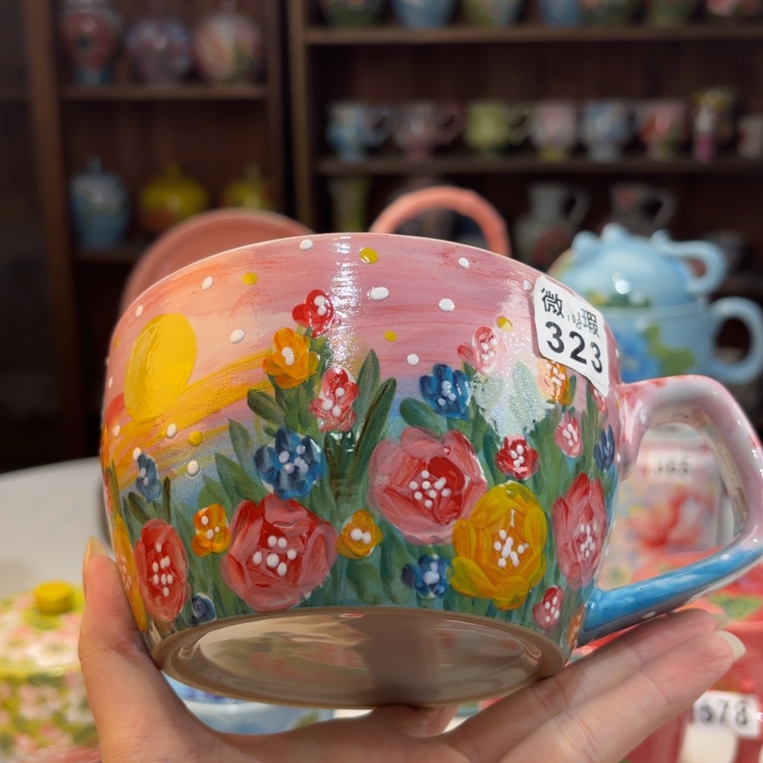 一**往景德镇手绘高温釉下彩陶瓷茶具